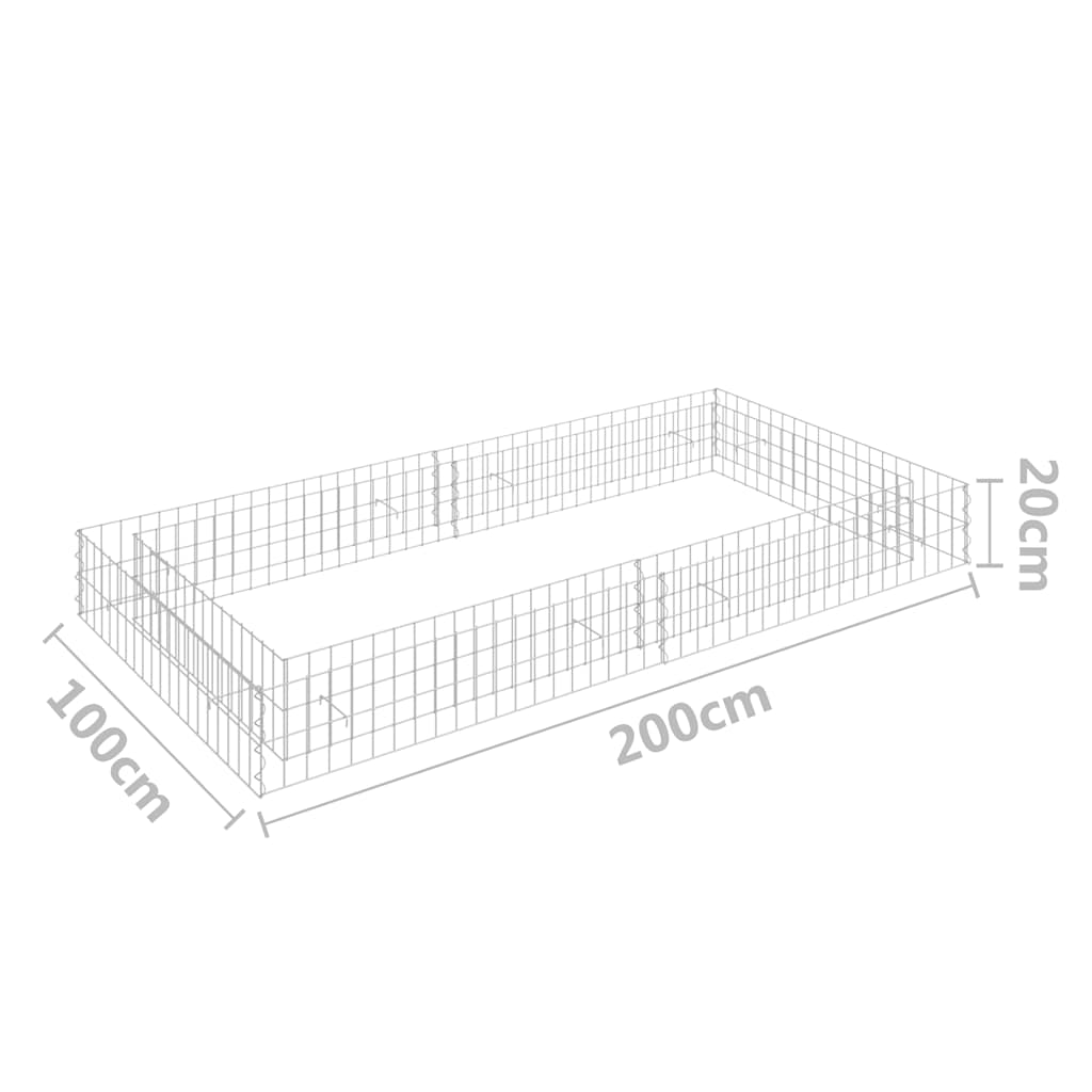 Gabion Raised Bed Galvanised Steel