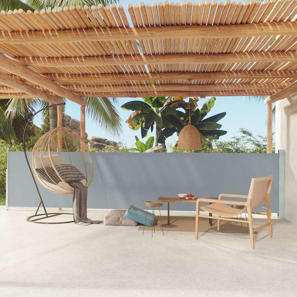 Side Awning | Fabric + Grey Steel Cover
