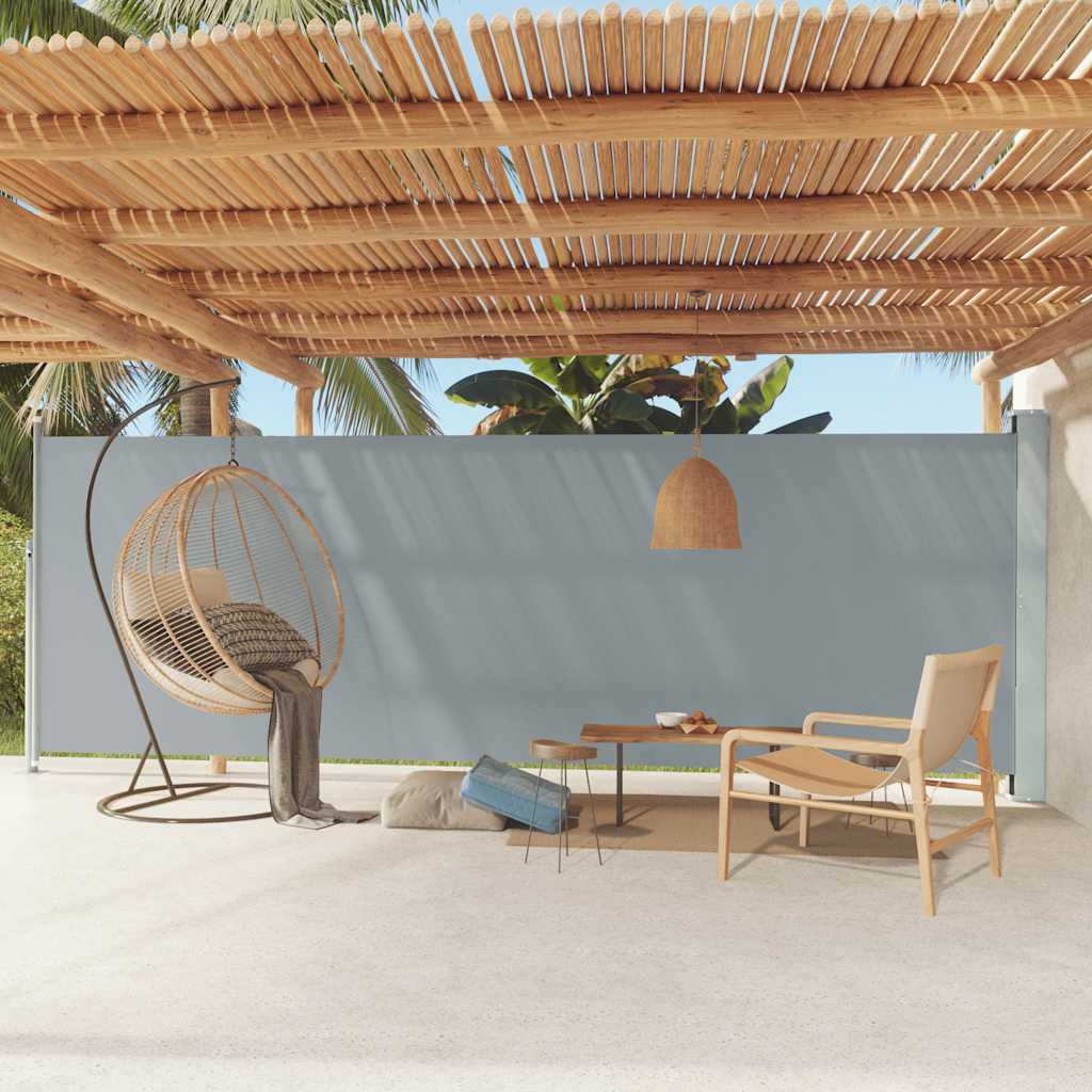 Side Awning | Fabric + Grey Steel Cover