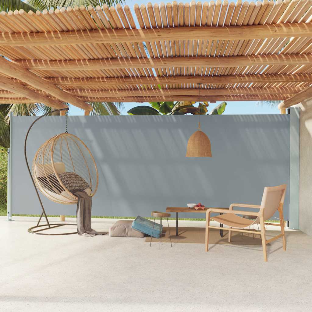 Side Awning | Fabric + Grey Steel Cover