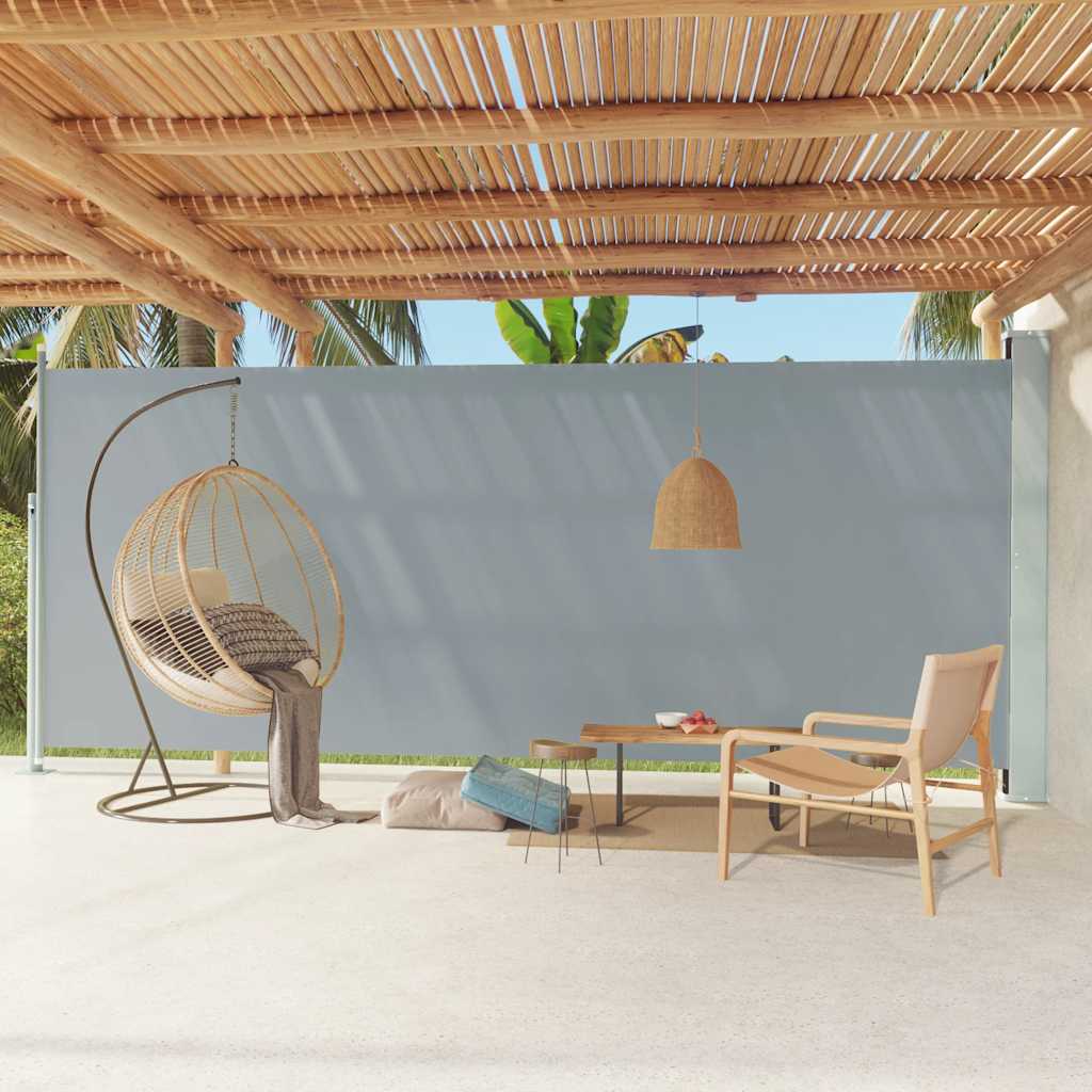 Side Awning | Fabric + Grey Steel Cover