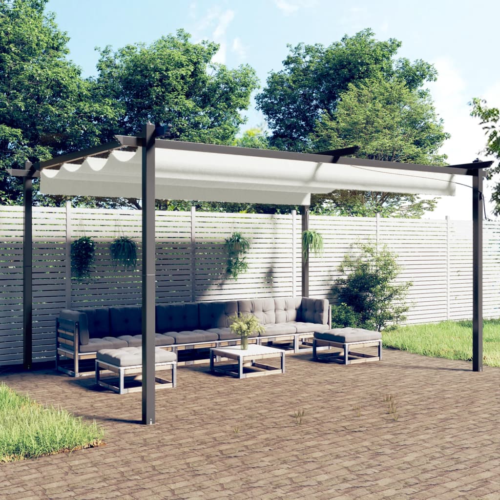 Garden Gazebo With Retractable Roof 3X3 M