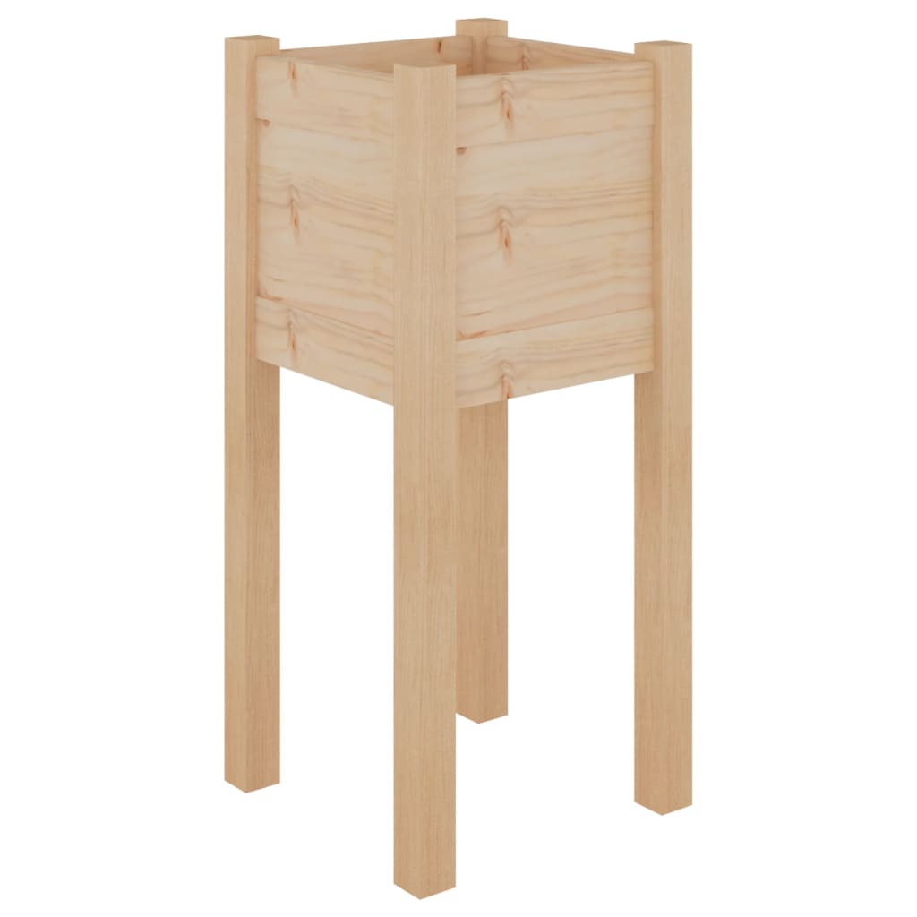 Garden Planter 31X31X70 Cm Solid Pinewood