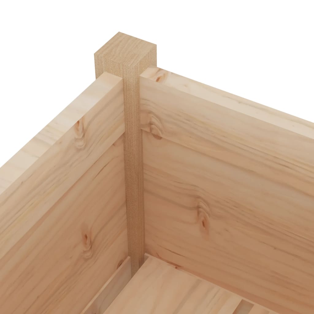 Garden Planter 31X31X70 Cm Solid Pinewood