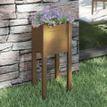 Garden Planter 31X31X70 Cm Solid Pinewood