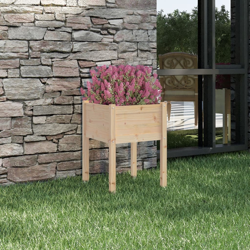 Garden Planter 50X50X70 Cm Solid Pinewood