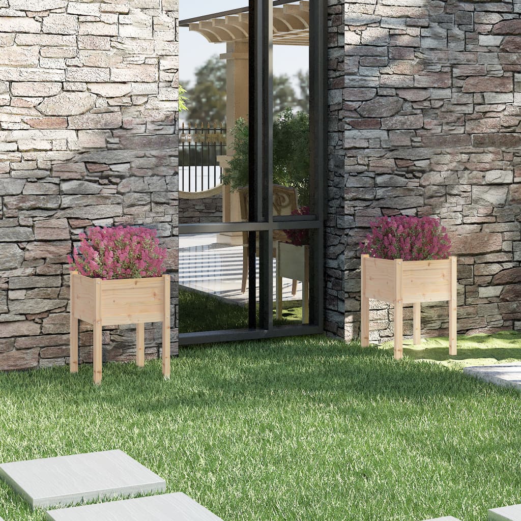Garden Planter 50X50X70 Cm Solid Pinewood