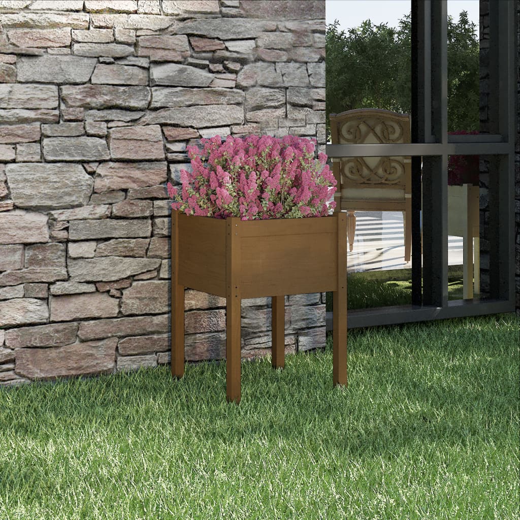 Garden Planter 50X50X70 Cm Solid Pinewood