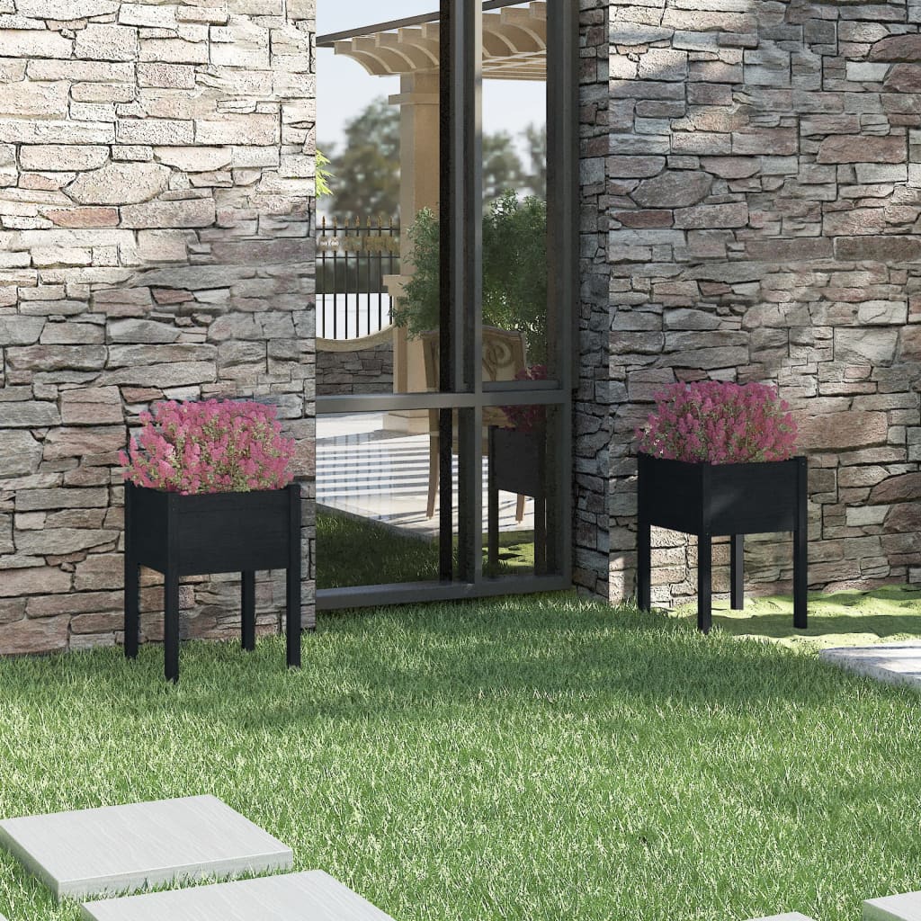 Garden Planter 50X50X70 Cm Solid Pinewood