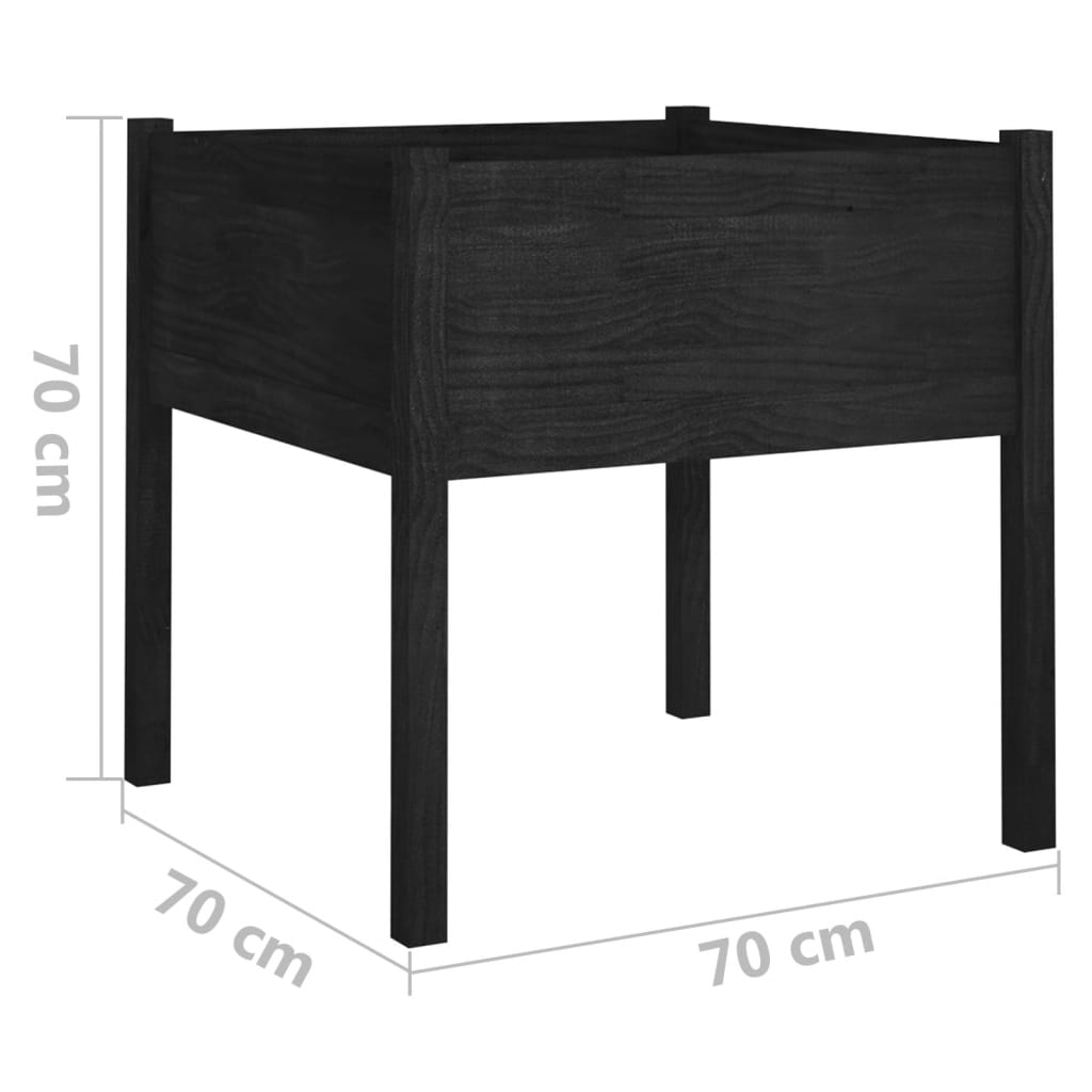 Garden Planter 70X70X70 Cm Solid Pinewood