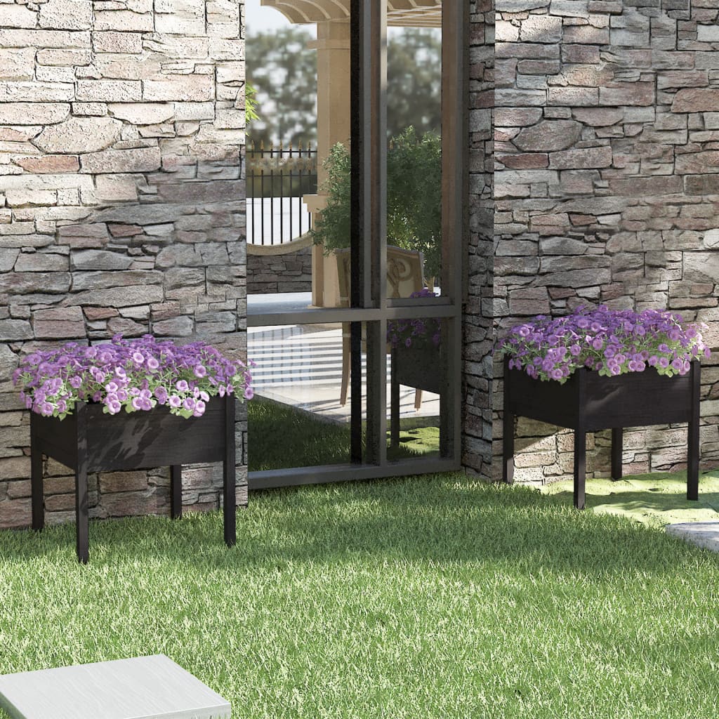 Garden Planter 70X70X70 Cm Solid Pinewood