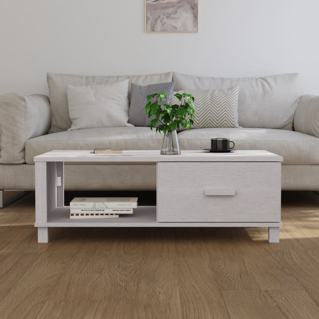 Coffee Table Hamar 100X55X35 Cm Solid Wood Pine