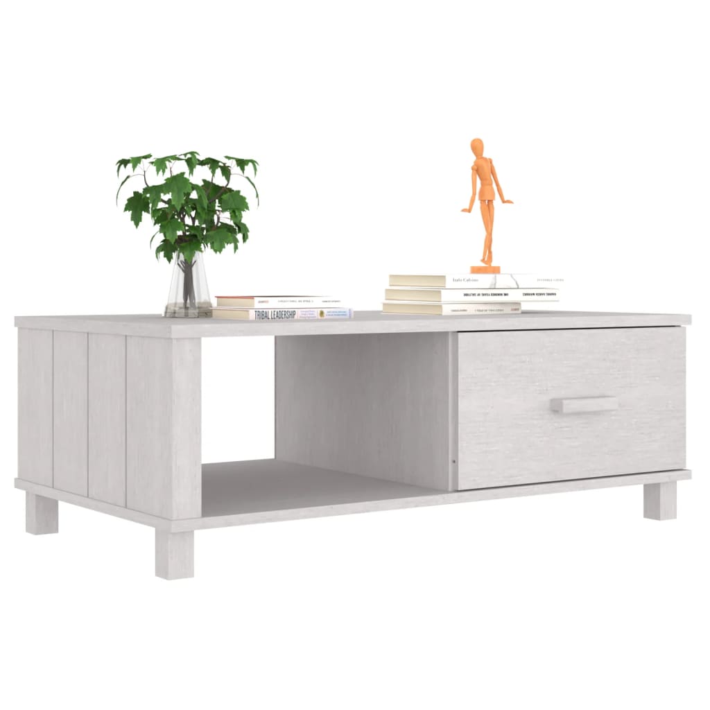 Coffee Table Hamar 100X55X35 Cm Solid Wood Pine