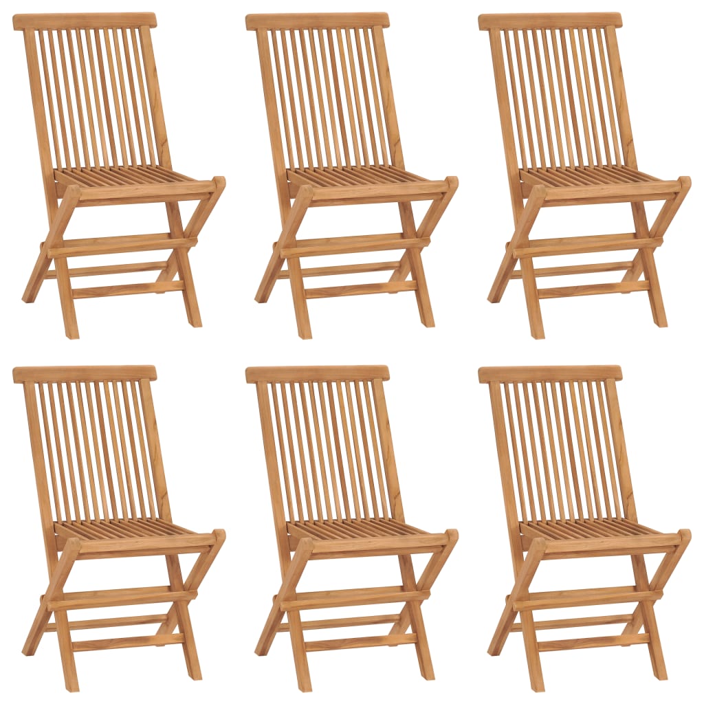 Folding Garden Chairs 4 Pcs Solid Teak Wood