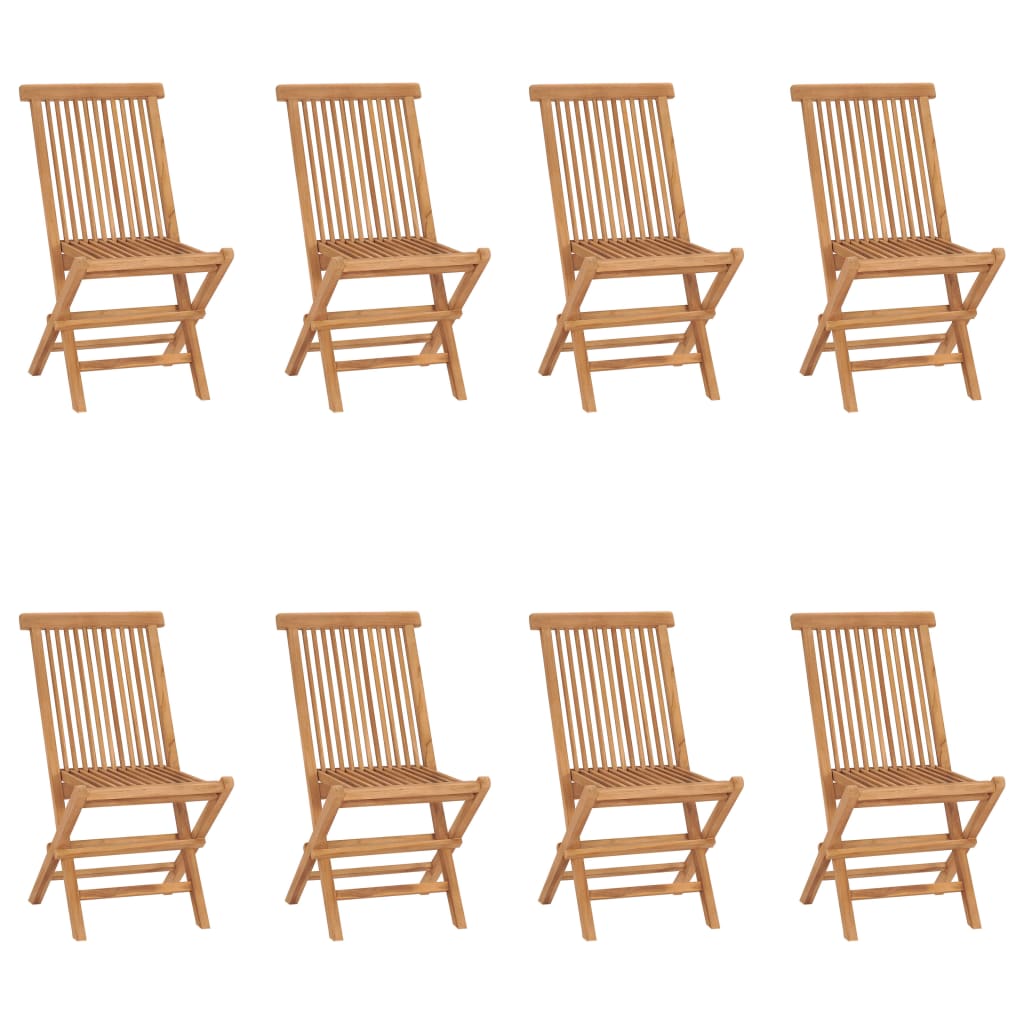 Folding Garden Chairs 4 Pcs Solid Teak Wood