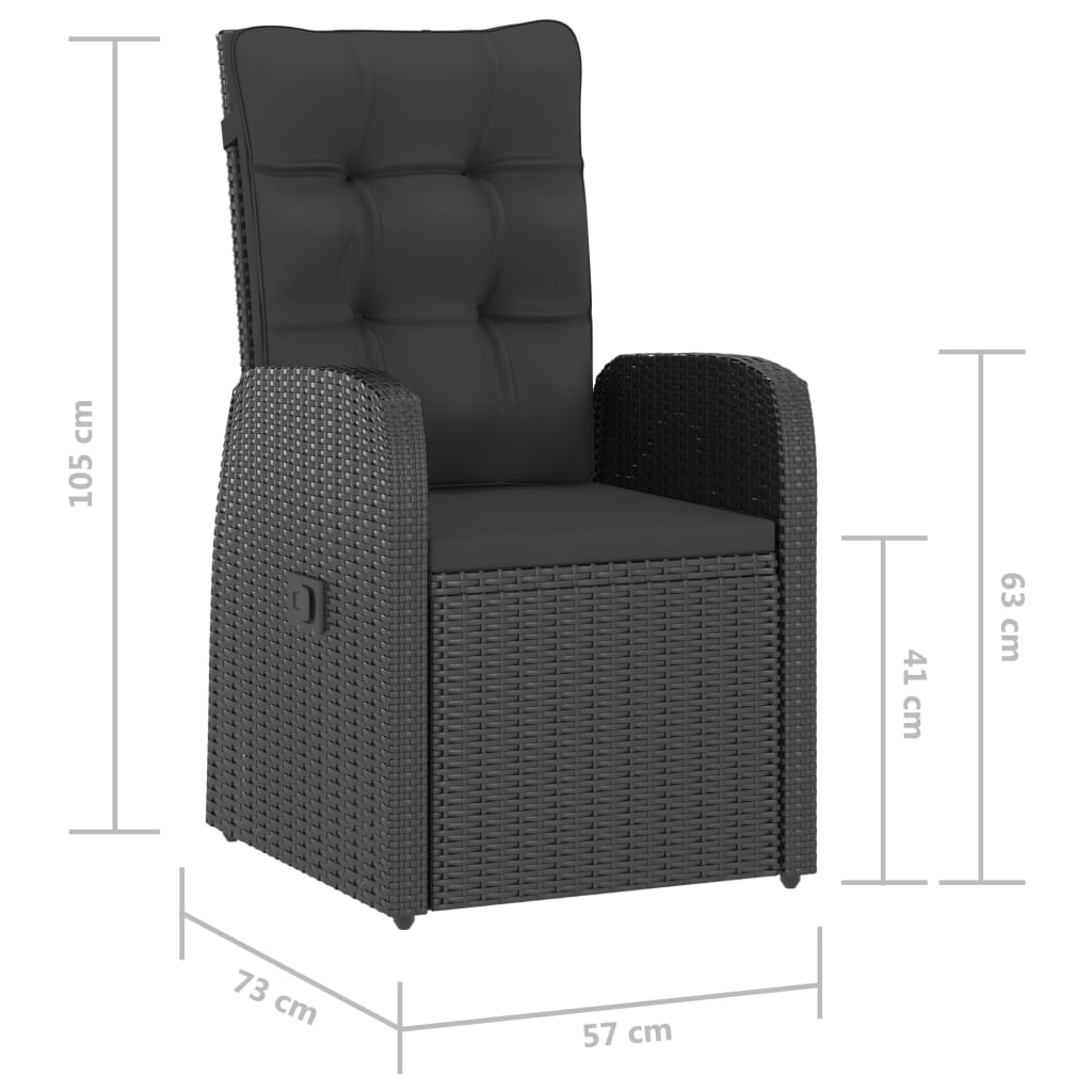 7 Piece Garden Dining Set With Cushions Poly Rattan