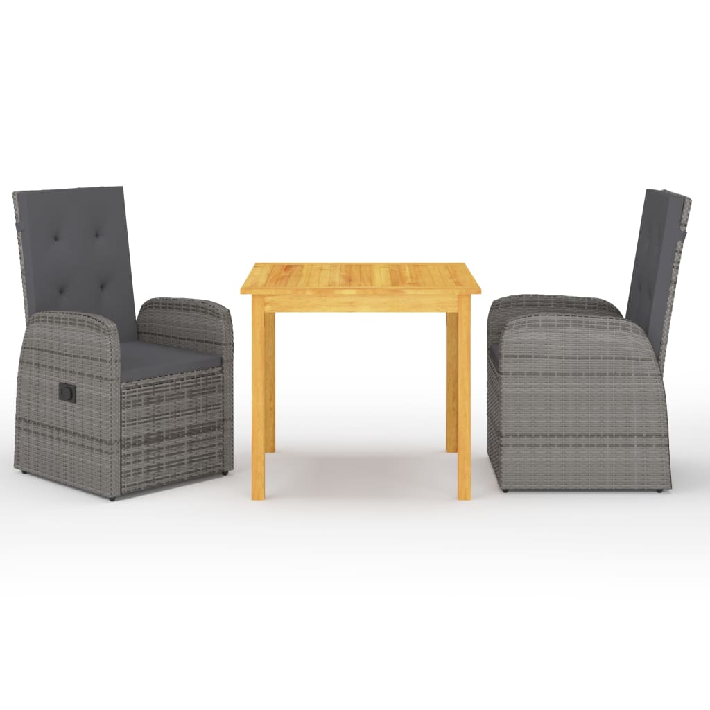 5 Piece Garden Dining Set With Cushions Poly Rattan