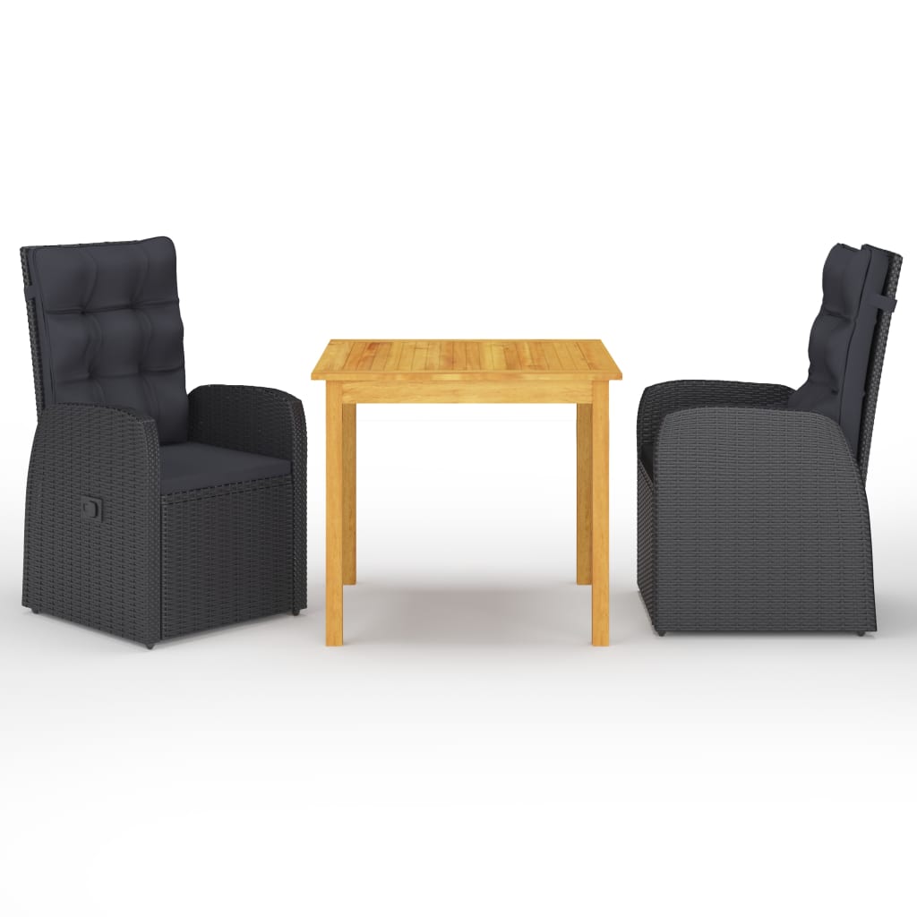 5 Piece Garden Dining Set With Cushions Poly Rattan