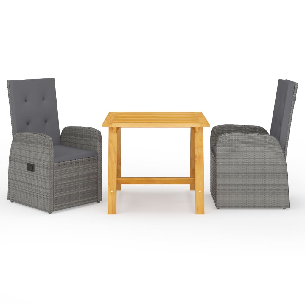 5 Piece Garden Dining Set With Cushions Poly Rattan
