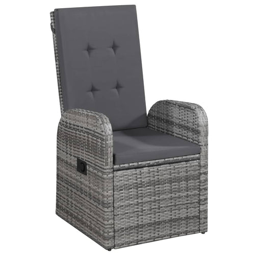 5 Piece Garden Dining Set With Cushions Poly Rattan