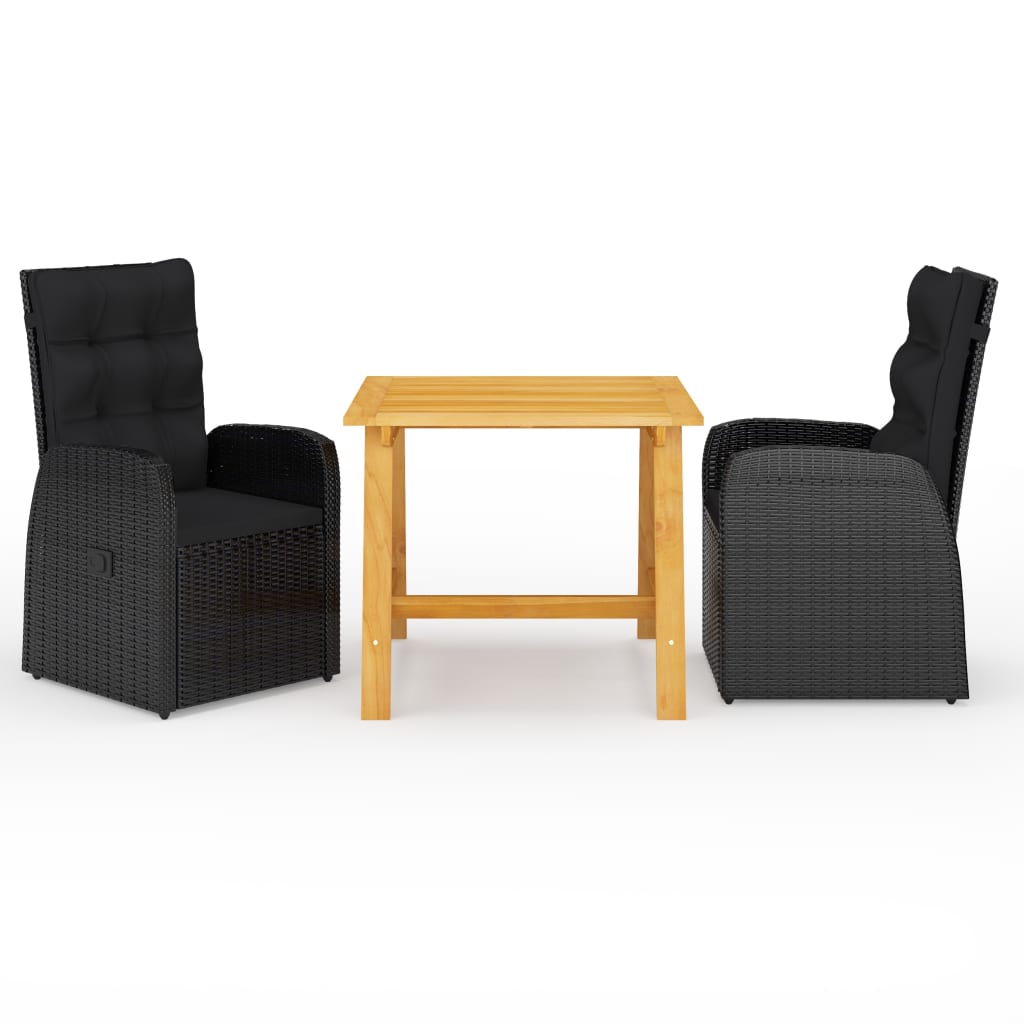 5 Piece Garden Dining Set With Cushions Poly Rattan