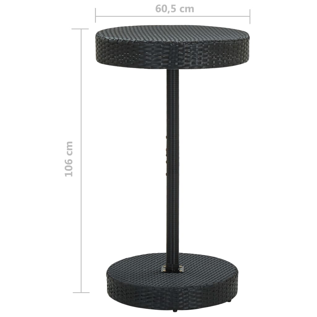3 Piece Garden Bar Set With Cushions Poly Rattan