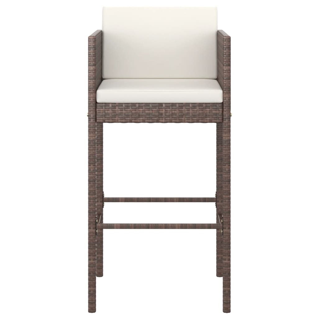 Garden Bar Set | , Cream White | Pe Rattan, Powder-Coated Steel