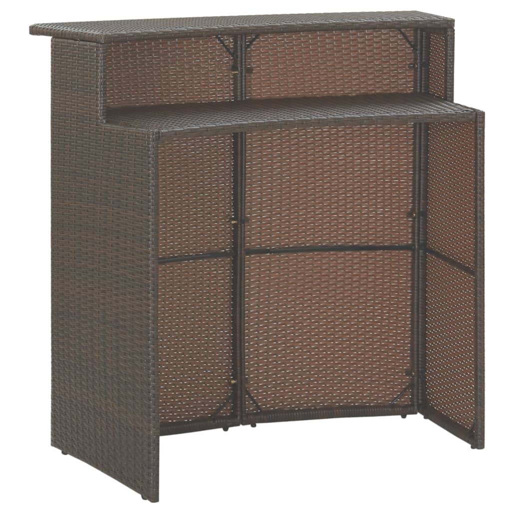 3 Piece Garden Bar Set With Cushions Poly Rattan