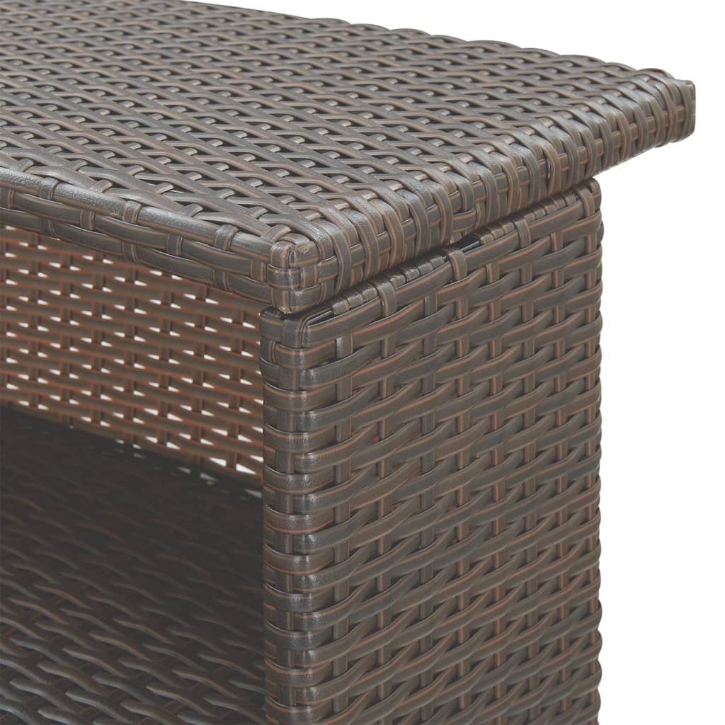 3 Piece Garden Bar Set With Cushions Poly Rattan