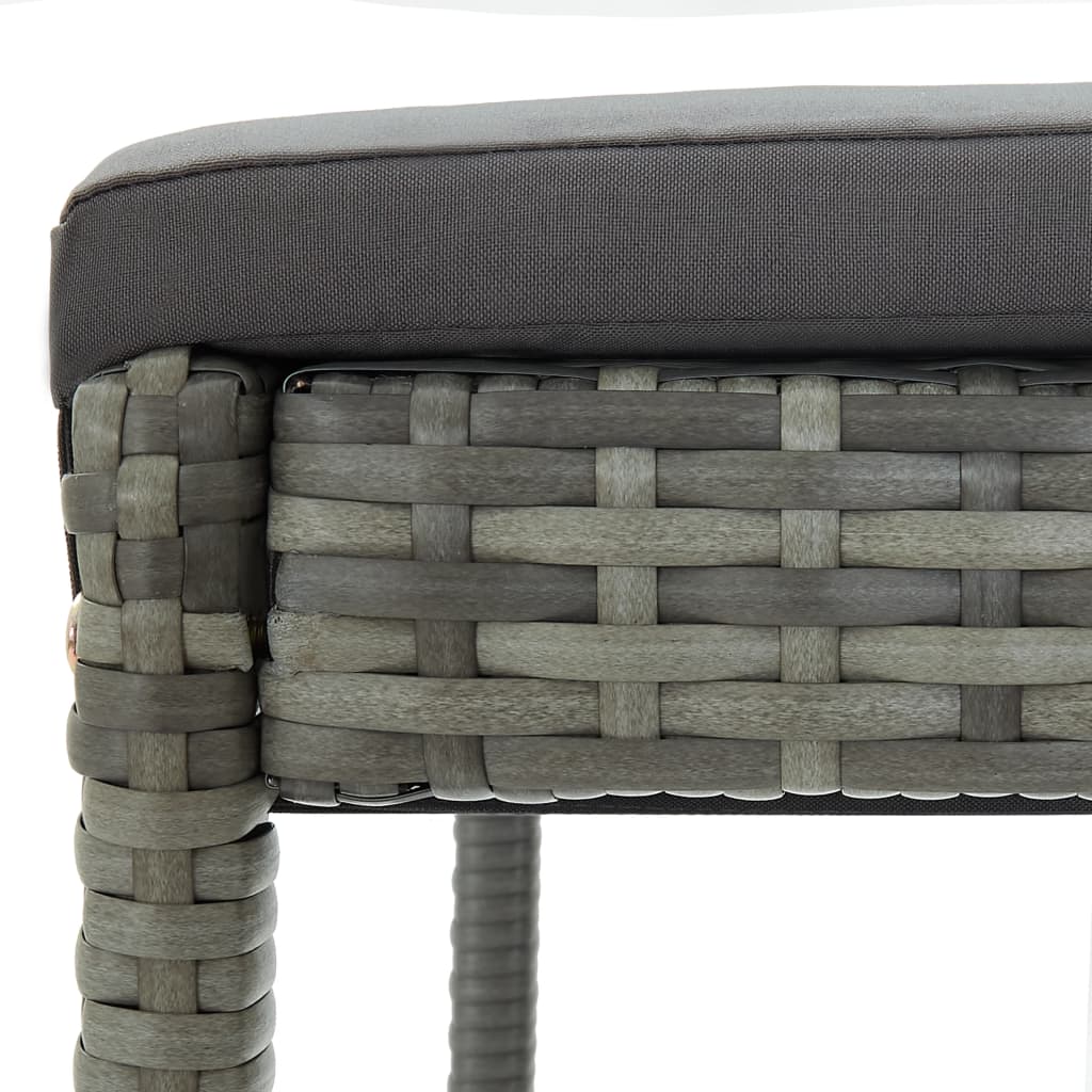 5 Piece Garden Bar Set With Cushions Poly Rattan