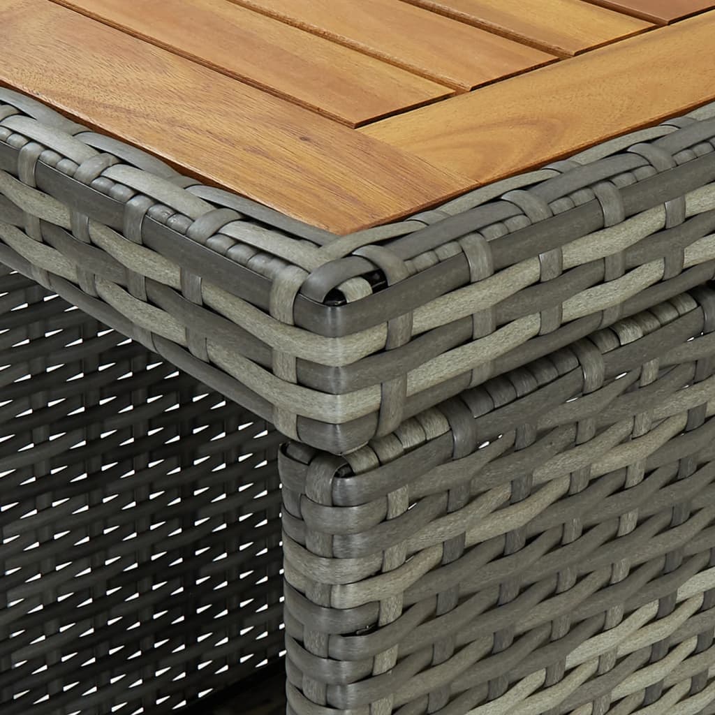 5 Piece Garden Bar Set With Cushions Poly Rattan