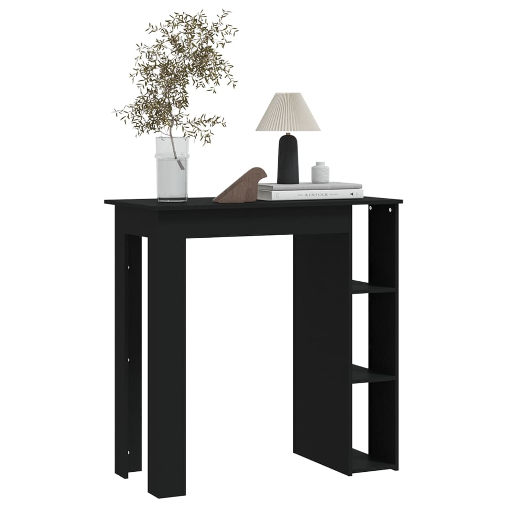 Bar Table With Shelf 102X50X103.5 Cm Engineered Wood