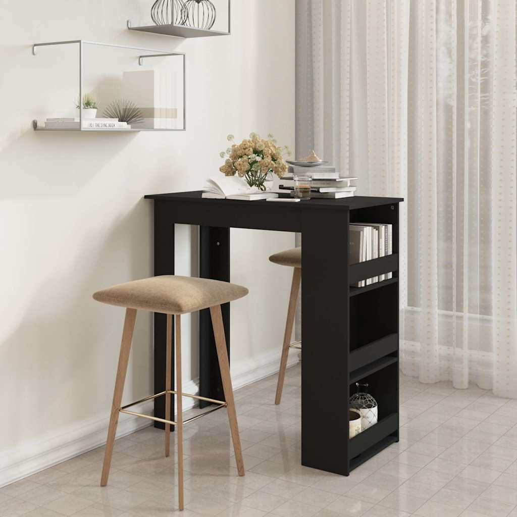 Bar Table With Storage Rack 102X50X103.5Cm Engineered Wood