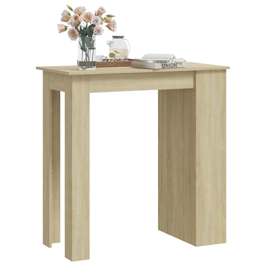 Bar Table With Storage Rack 102X50X103.5Cm Engineered Wood