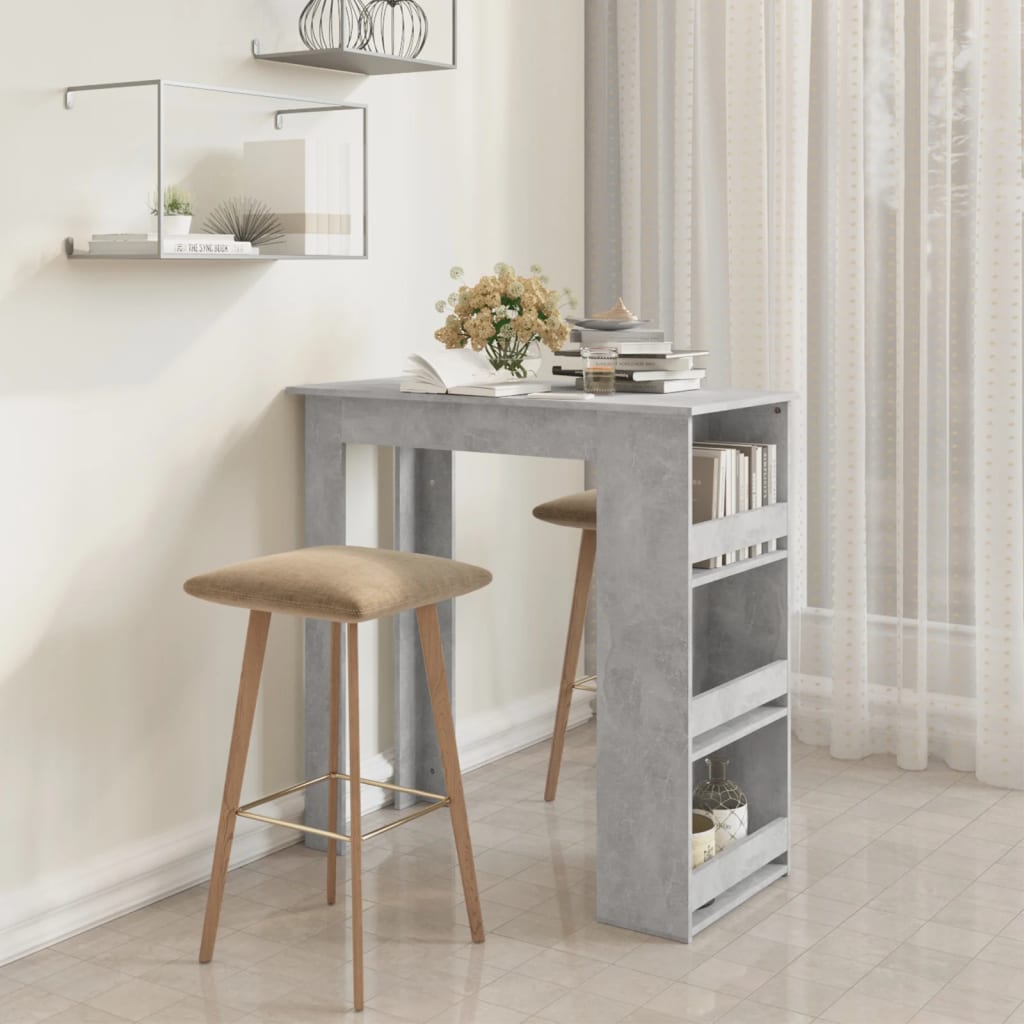 Bar Table With Storage Rack 102X50X103.5Cm Engineered Wood