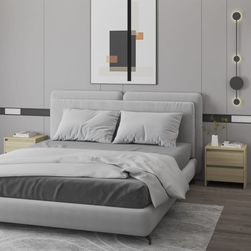 Bedside Cabinet 45X34.5X44.5 Cm Engineered Wood