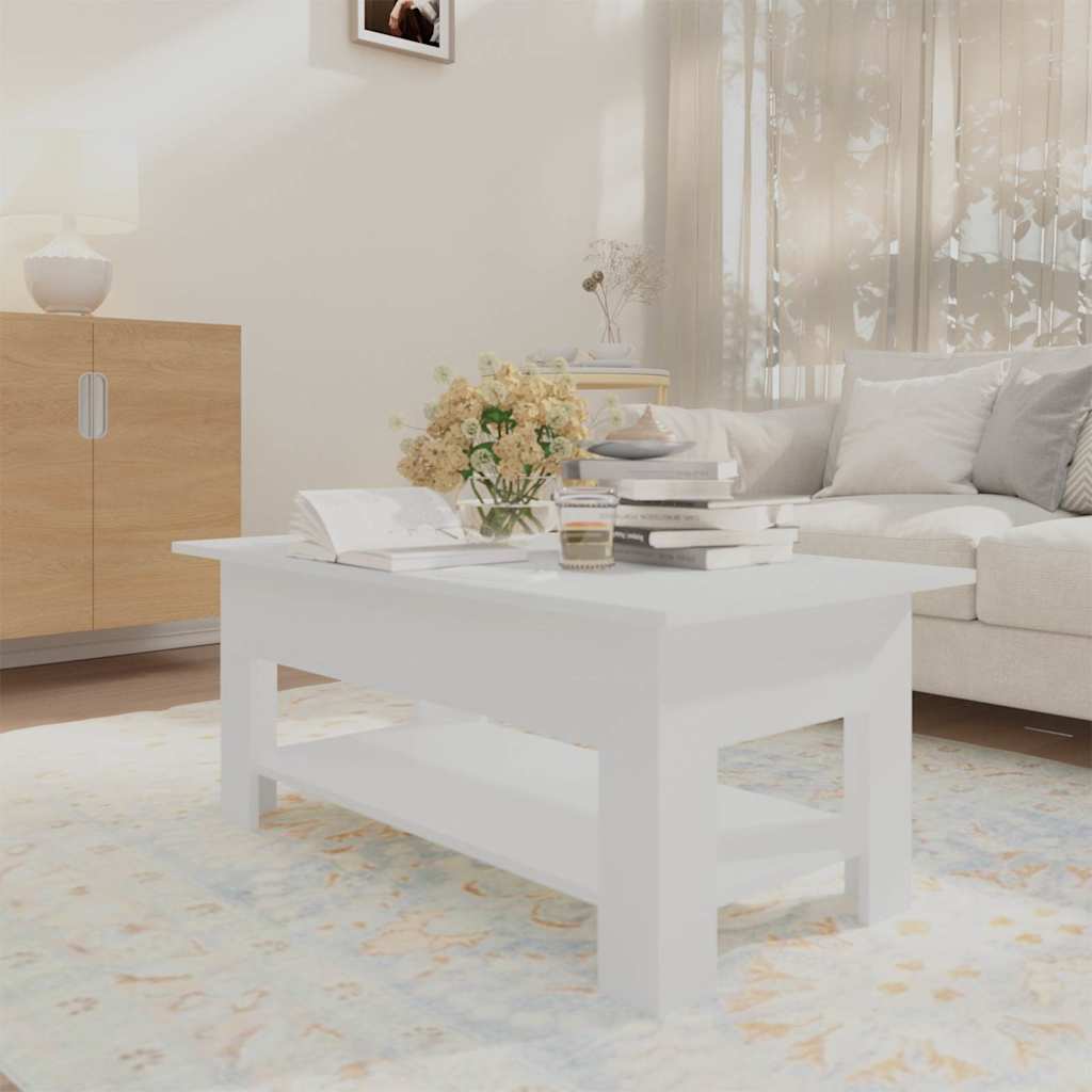Coffee Table Engineered Wood Smoked Oak Old Wood Artisan Oak Concrete Grey White