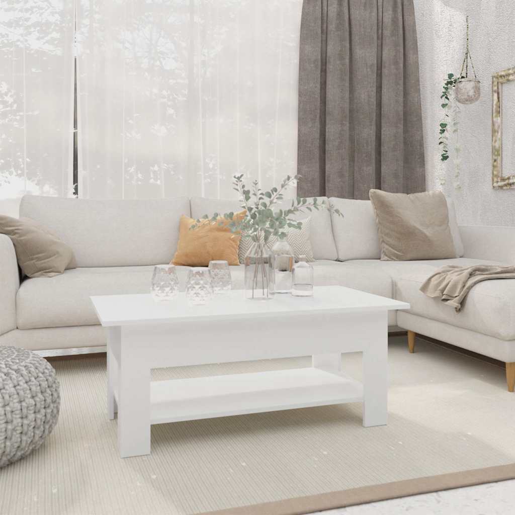 Coffee Table Engineered Wood Smoked Oak Old Wood Artisan Oak Concrete Grey White