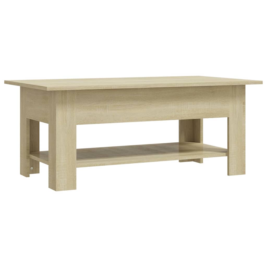 Coffee Table Engineered Wood Smoked Oak Old Wood Artisan Oak Concrete Grey White