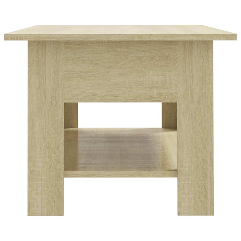 Coffee Table Engineered Wood Smoked Oak Old Wood Artisan Oak Concrete Grey White