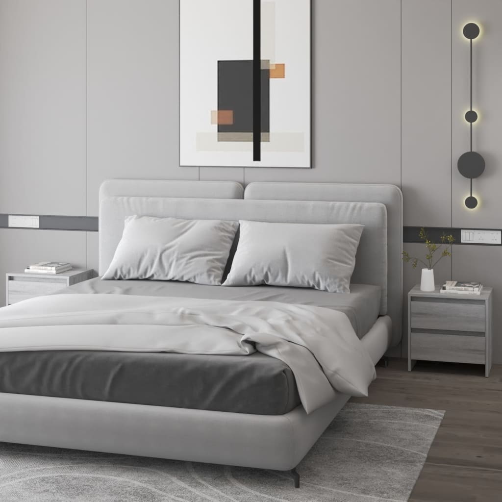 Bedside Cabinet 45X34.5X44.5 Cm Engineered Wood