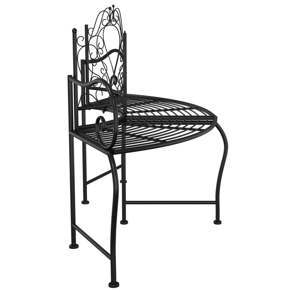 Tree Bench 150 Cm Black Steel