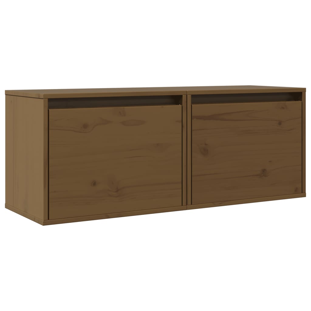 Wall Cabinets 2 Pcs 45X30X35 Cm Solid Pinewood