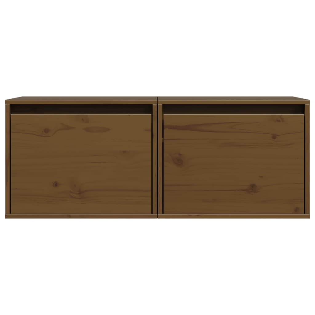 Wall Cabinets 2 Pcs 45X30X35 Cm Solid Pinewood