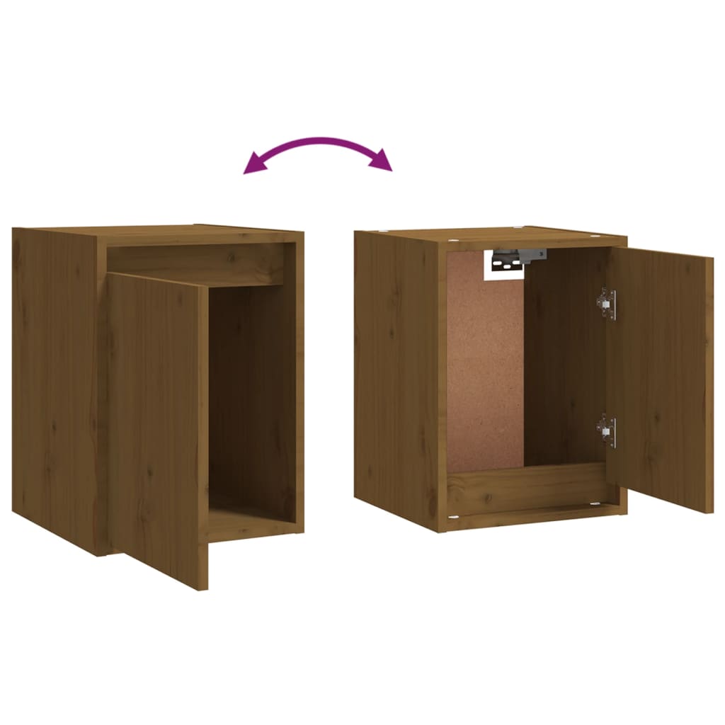Wall Cabinets 2 Pcs 30X30X40 Cm Solid Wood Pine