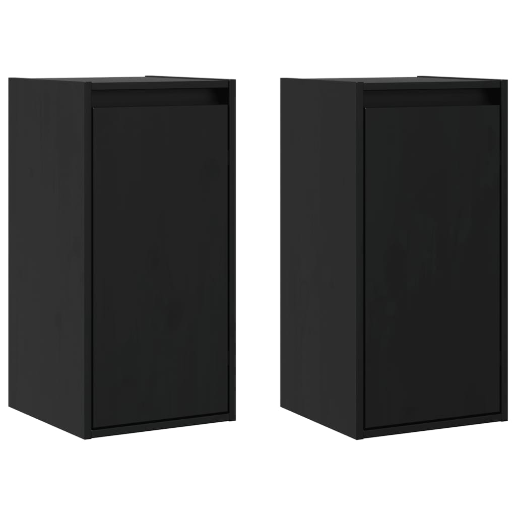 Wall Cabinets 2 Pcs 30X30X60 Cm Solid Wood Pine