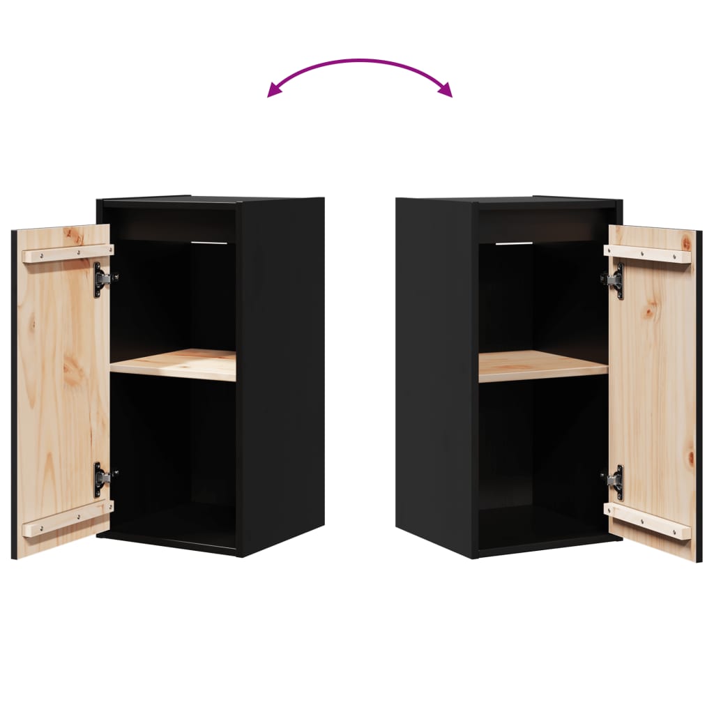 Wall Cabinets 2 Pcs 30X30X60 Cm Solid Wood Pine