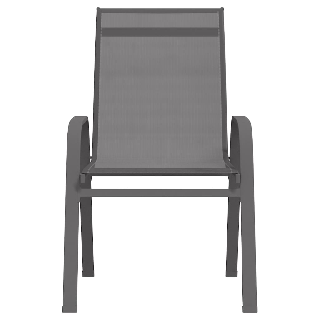 Stackable Garden Chairs 6 Pcs Textilene Fabric