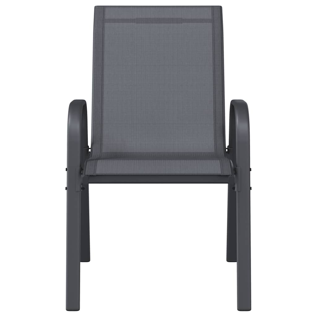 Stackable Garden Chairs 6 Pcs Textilene Fabric