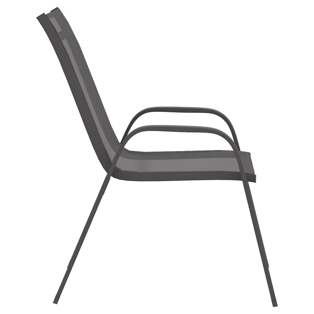 Stackable Garden Chairs 6 Pcs Textilene Fabric